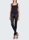 Shop Akris Sleeveless Silk Shell In Navy