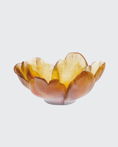 Daum Small Amber Tulip Bowl
