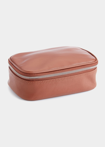 ROYCE NEW YORK MONOGRAMMED TRAVEL TECH ORGANIZER LEATHER CASE