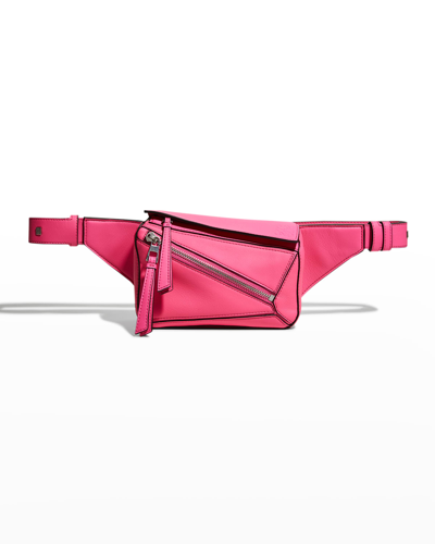 Loewe Men's Puzzle Mini Belt Bag In Neon Pink