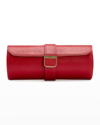 Wolf Palermo Double Watch Roll & Jewelry Pouch In Red