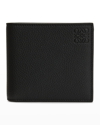 Loewe Two-compartment Wallet In Supple Grained Calf Leather In Black