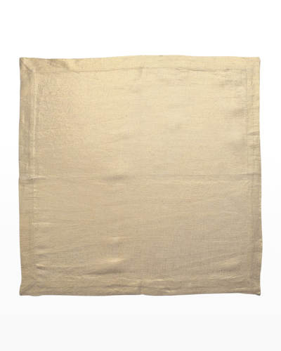 Kim Seybert Metallic Linen Napkin In Gold