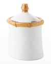 Juliska Bamboo Ceramic Lidded Sugar Bowl