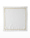 Nomi K Metallic Braided Rope Linen Napkin Set Of 4