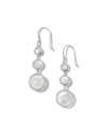 IPPOLITA LOLLITINI 3-STONE DROP EARRINGS IN STERLING SILVER