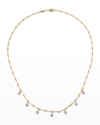 Roberto Coin Dangle Diamond Dog Bone Chain Necklace In Yg Wg