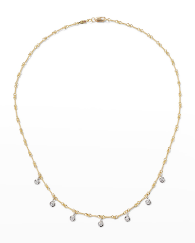 Roberto Coin Dangle Diamond Dog Bone Chain Necklace In Gold