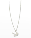 Ippolita Mini Pave Dove Pendant Necklace In Sterling Silver In Diamond