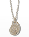 Ippolita Stardust Pave Kidney Bean Pendant Necklace In Sterling Silver In Diamond