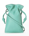 Loewe Flamenco Pocket Mini Drawstring Crossbody Bag In Fresh Mint