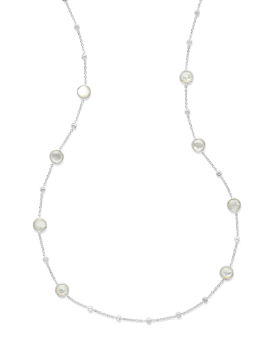 Ippolita Sterling Silver Rock Candy Mother-of-pearl & Quartz Crystal Statement Necklace, 38 In White/silver