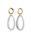 Ippolita Two-tone Long Snowman Oval-drop Earrings