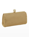 Whiting & Davis Crystal Ball Embellished Clutch Bag In Gold