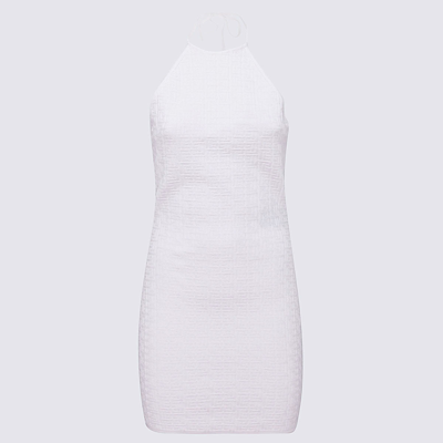 Balmain White Viscose Mini Dress