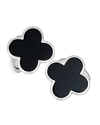 JAN LESLIE ONYX CLOVER CUFF LINKS