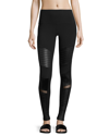 Alo Yoga High-waist Moto Sport Leggings With Mesh Panels In Black