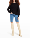 Apparis Eva Vegan Cashmere Crewneck Sweater In Noir