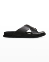 Allen Edmonds Men's Delmar Leather Slide Sandals In Black