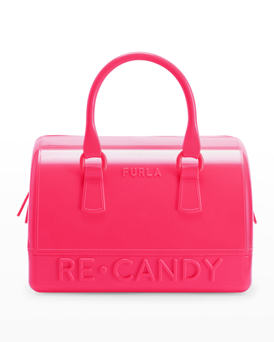 Furla Candy Boston Mini Top-handle Bag In Berry