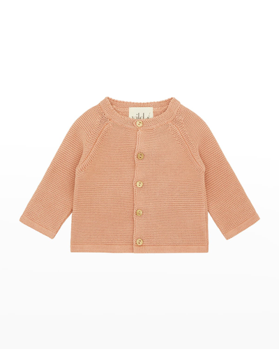 Vild - House Of Little Kid's Knit Cardigan In Pink Rust