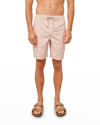 Rails Men's Kian Shadow Palms Wide-leg Swim Shorts In Serenity Dusty Ro