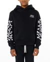 Amiri Kids Bones Printed Hooded Cotton Sweatshirt (6-12 Years) In Black