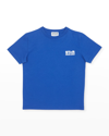 Golden Goose Kids' Chest Logo-print Detail T-shirt In Blue/white