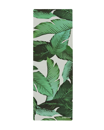 Yoga Zeal Banana Leaf Combo Yoga Mat In Green