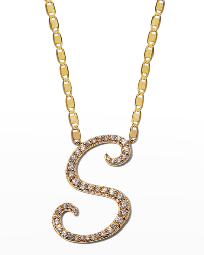 Lana Jewelry 14k Malibu Diamond Initial Necklace In Z