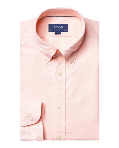 Eton Men's Slim Royal Oxford Dress Shirt In Orange