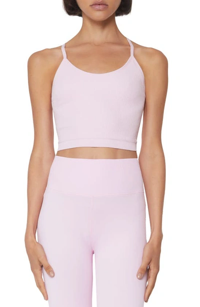 Spiritual Gangster Entice Seamless Crop Camisole In Bella Pink