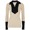 BY MALENE BIRGER ANETA STONE PANELLED RIBBED-KNIT TOP