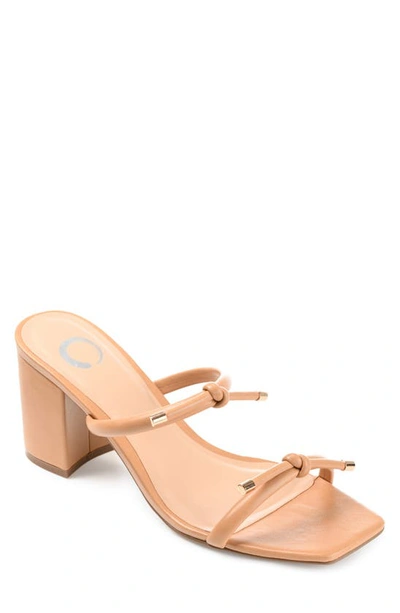 Journee Collection Tru Comfort Jess Heeled Sandal In Tan