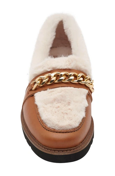 Andre Assous Phili Faux Fur Weather Resistant Loafer In Brown