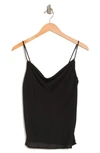 Renee C Cowl Neck Sleeveless Tank In Black