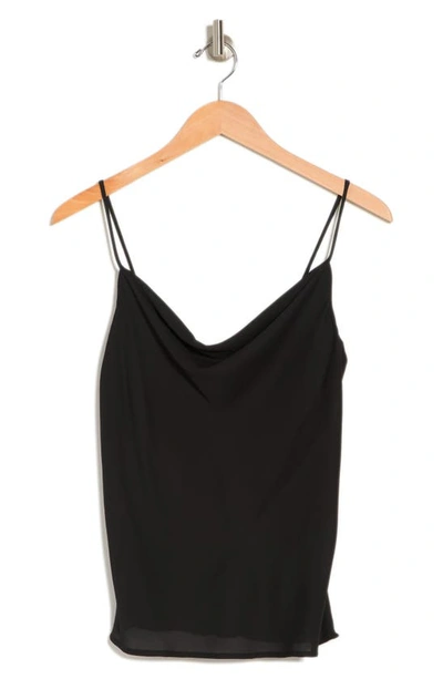 Renee C Cowl Neck Sleeveless Tank In Black