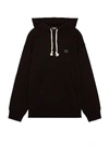 Acne Studios Fairah Hood X M Face Regular Fit Hoodie In Black