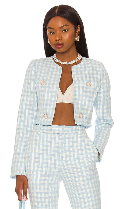 Assignment Chloe Cropped Jacket In Blue