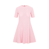 Givenchy 4g-motif Jacquard A-line Dress In Pink &amp; Purple