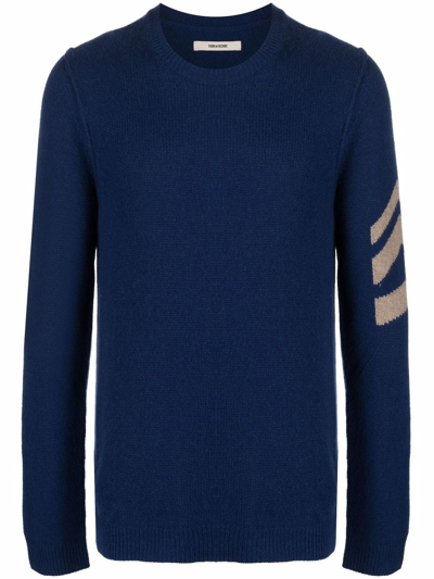 Zadig & Voltaire Kennedy Arrow Sleeve Cashmere Sweater In Encre