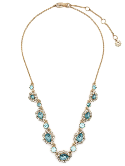 Marchesa Notte Crystal-embellished Charm Necklace In Gold