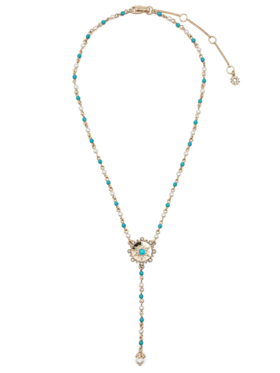 Marchesa Notte T-bar Drop Chain Necklace In Gold