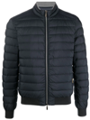 Moorer Padded Zip-up Jacket In Blau