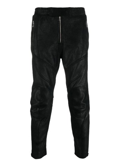 Balmain Zip-detail Skinny-cut Trousers In Schwarz