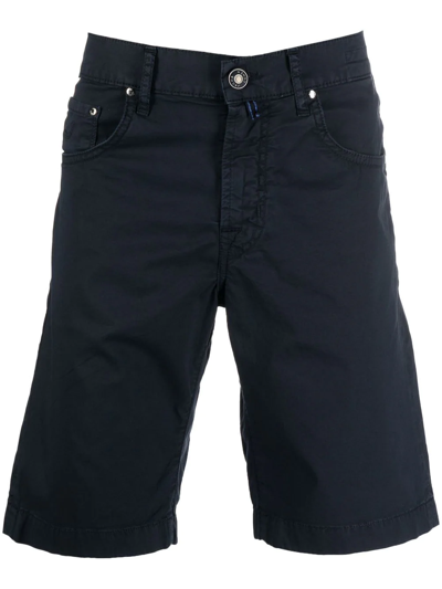 Jacob Cohen Cotton Logo-patch Chino-shorts In Blau