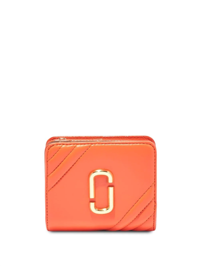 Marc Jacobs The Glam Shot Mini Compact Wallet In Orange