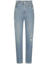 DOLCE & GABBANA DISTRESSED STRAIGHT-LEG TROUSERS