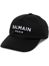 BALMAIN EMBROIDERED-LOGO COTTON CAP