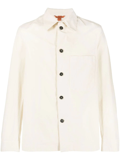 Barena Venezia Relaxed-fit Button-up Linen And Cotton-blend-knit Polo Shirt In Ivory